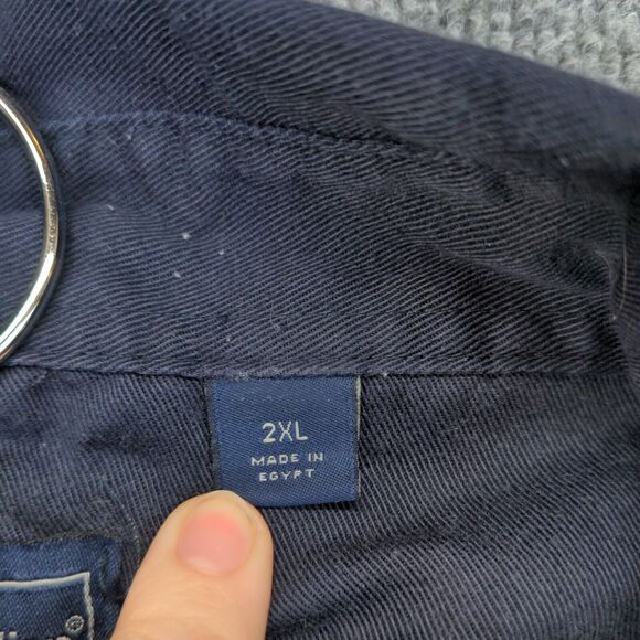 Subaru Men's Uniform Button Up Shirt Blue 2XL Long Sleeve Embroidered Logo - Picture 11 of 15